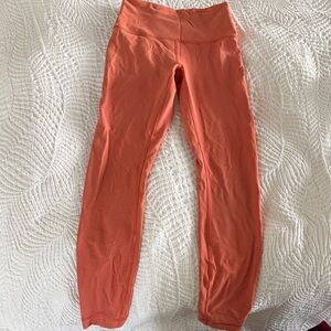 Lululemon Size 6 Orange Leggings